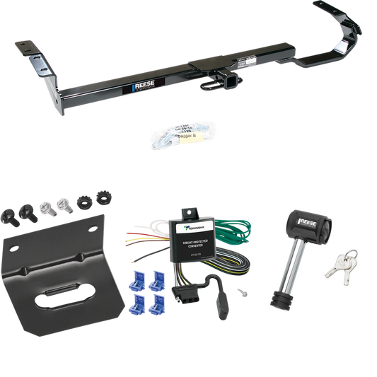 Fits 1995-1999 Toyota Avalon Trailer Hitch Tow PKG w/ 4-Flat Wiring Harness + Wiring Bracket + Hitch Lock By Reese Towpower