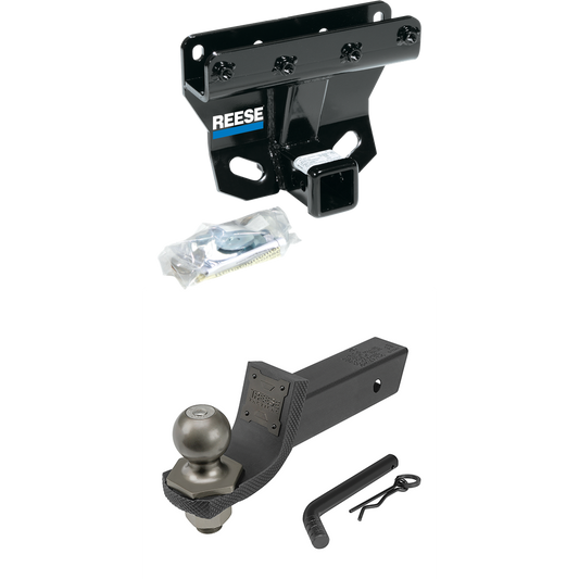 Fits 2005-2006 Jeep Grand Cherokee Trailer Hitch Tow PKG + Interlock Tactical Starter Kit w/ 2" Drop & 2" Ball (Excludes: SRT-8 Models) By Reese Towpower