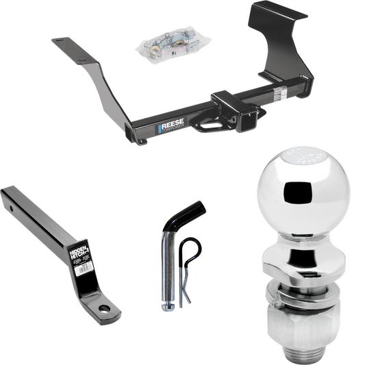 Fits 2009-2013 Subaru Forester Trailer Hitch Tow PKG w/ Extended 16" Long Ball Mount w/ 4" Drop + Pin/Clip + 2" Ball By Reese Towpower