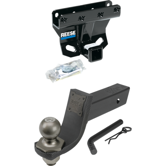 Fits 2005-2006 Jeep Grand Cherokee Trailer Hitch Tow PKG + Interlock Tactical Starter Kit w/ 3-1/4" Drop & 2" Ball (Excludes: SRT-8 Models) By Reese Towpower