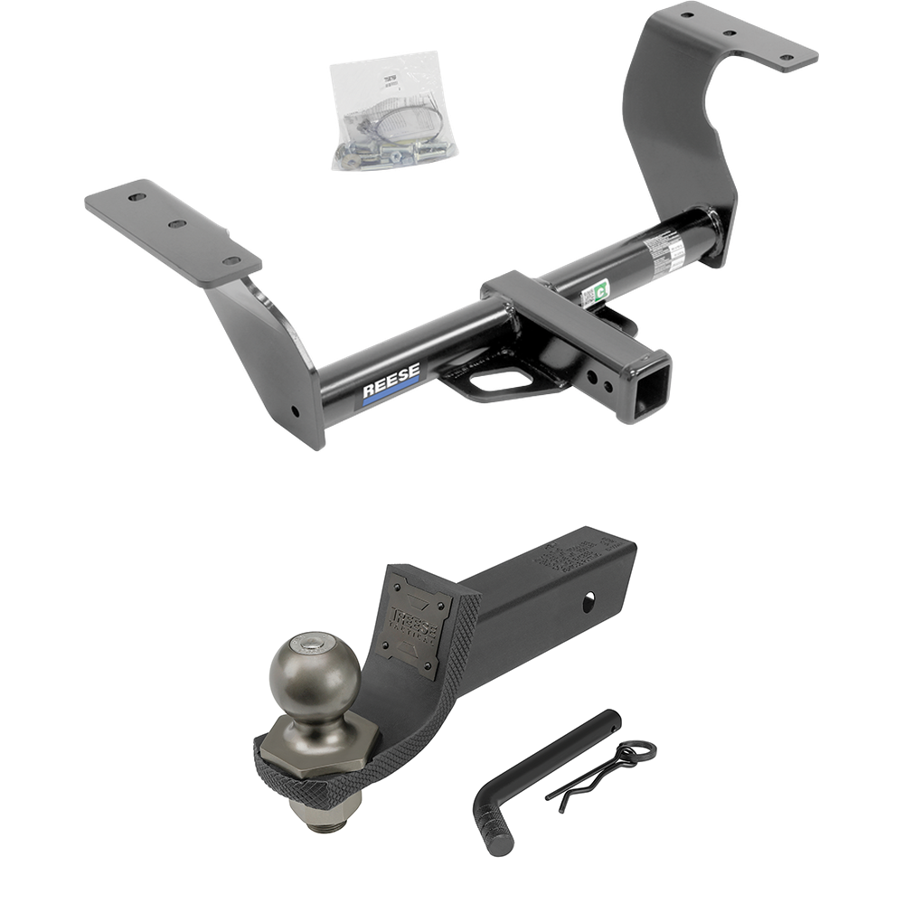 Fits 2014-2018 Subaru Forester Trailer Hitch Tow PKG + Interlock Tactical Starter Kit w/ 2" Drop & 2" Ball By Reese Towpower