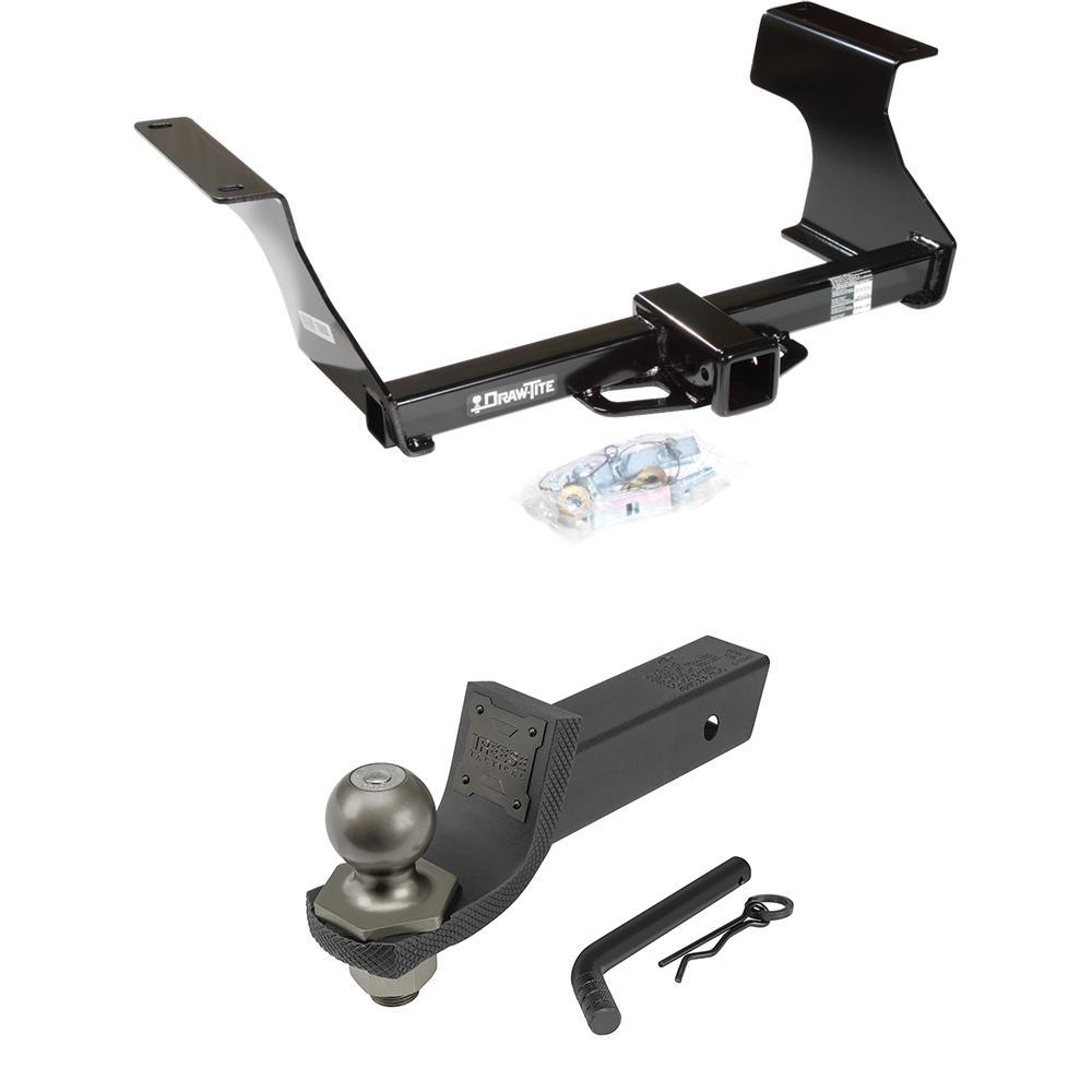 Fits 2009-2013 Subaru Forester Trailer Hitch Tow PKG + Interlock Tactical Starter Kit w/ 2" Drop & 2" Ball By Draw-Tite