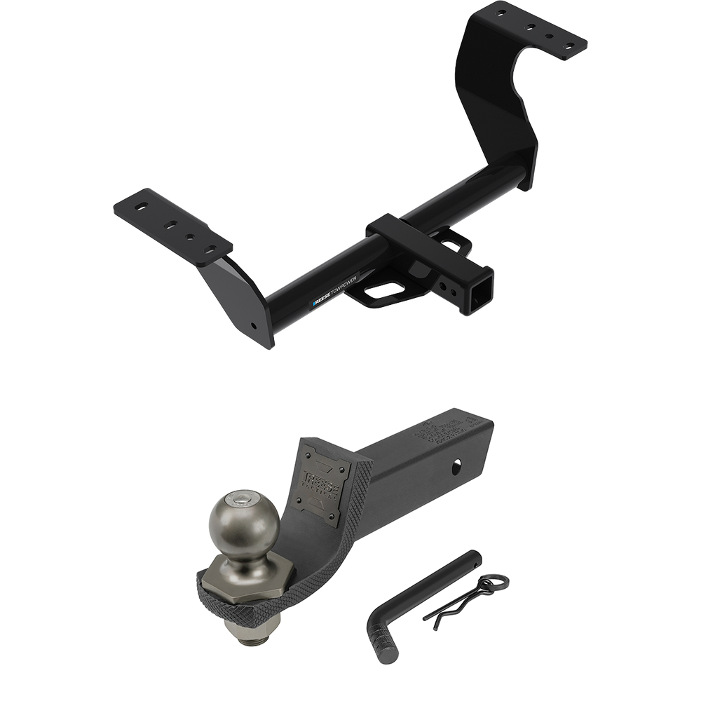 Fits 2019-2022 Subaru Forester Trailer Hitch Tow PKG + Interlock Tactical Starter Kit w/ 2" Drop & 2" Ball By Reese Towpower