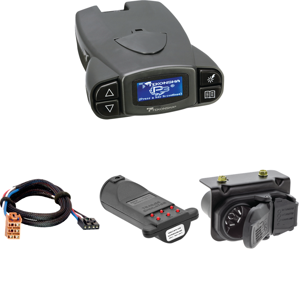 Se adapta al cableado de RV de 7 vías GMC Sierra 1500 2006-2006 + control de frenos Tekonsha Prodigy P3 + adaptador BC Plug &amp; Play + probador de 7 vías y emulador de remolque de Tekonsha