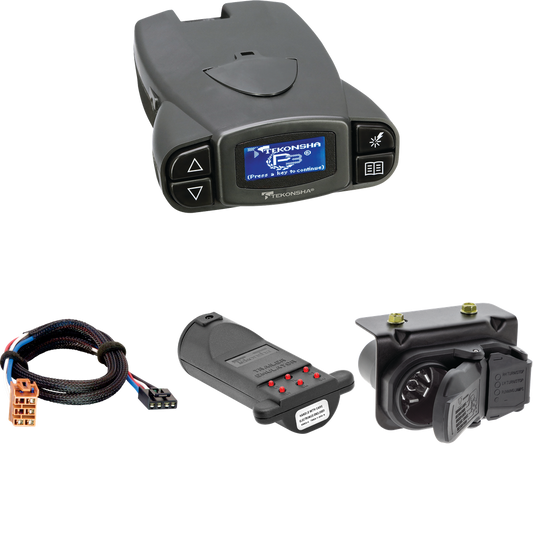 Se adapta al cableado de RV de 7 vías GMC Sierra 1500 2006-2006 + control de frenos Tekonsha Prodigy P3 + adaptador BC Plug &amp; Play + probador de 7 vías y emulador de remolque de Tekonsha