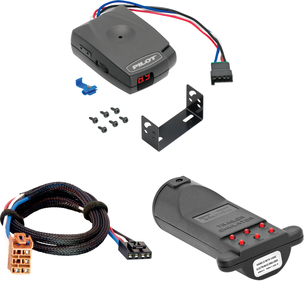 Compatible con GMC Sierra 1500 HD Pro Series 2003-2003, control de freno piloto + adaptador BC Plug &amp; Play + emulador de remolque de probador de control de frenos de Pro Series