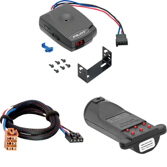 Compatible con GMC Sierra 1500 HD Pro Series 2003-2003, control de freno piloto + adaptador BC Plug &amp; Play + emulador de remolque de probador de control de frenos de Pro Series