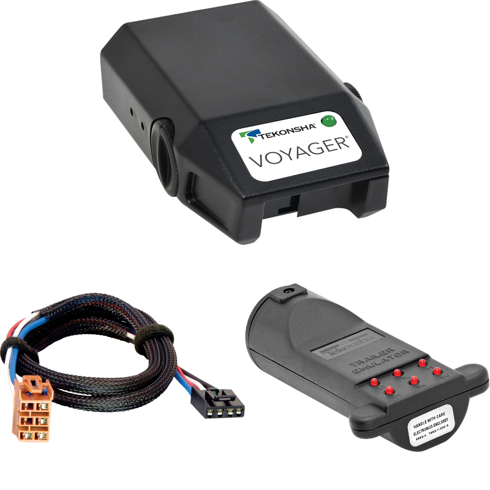 Se adapta a GMC Sierra 1500 HD Tekonsha Voyager 2003-2003 + adaptador BC Plug &amp; Play + emulador de remolque de probador de control de frenos de Tekonsha