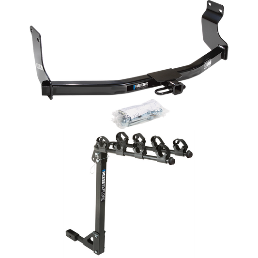 Fits 2005-2006 Mazda Tribute Trailer Hitch Tow PKG w/ 4 Bike Carrier Rack By Reese Towpower