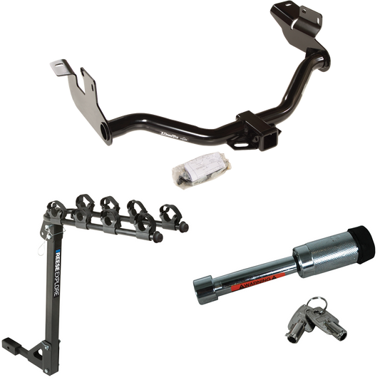 Se adapta al paquete de enganche de remolque Mazda Tribute 2005-2006 con soporte para 4 bicicletas + bloqueo de enganche de Draw-Tite