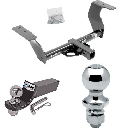 Fits 2014-2018 Subaru Forester Trailer Hitch Tow PKG w/ Starter Kit Ball Mount w/ 2" Drop & 2" Ball + 1-7/8" Ball By Draw-Tite