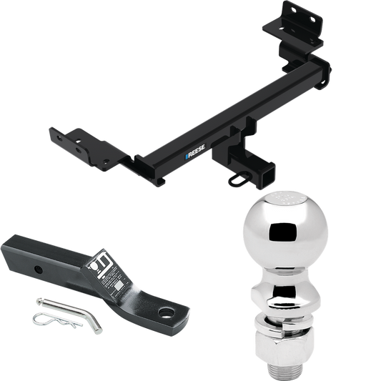 Fits 2017-2023 Jeep Compass Trailer Hitch Tow PKG w/ Ball Mount w/ 2" Drop + 2-5/16" Ball (For (New Body Style) Models) By Reese Towpower