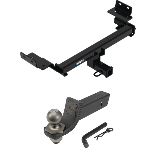 Fits 2017-2023 Jeep Compass Trailer Hitch Tow PKG + Interlock Tactical Starter Kit w/ 2" Drop & 2" Ball (For (New Body Style) Models) By Reese Towpower