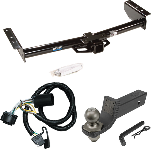 Se adapta al paquete de enganche de remolque GMC Yukon XL 2500 2000-2006 con 4 cables planos + kit de inicio táctico de enclavamiento con caída de 2" y bola de 2" de Reese Towpower