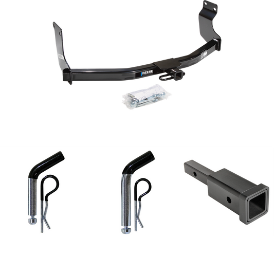 Fits 2005-2012 Ford Escape Trailer Hitch Tow PKG w/ Hitch Adapter 1-1/4" to 2" Receiver + 1/2" Pin & Clip + 5/8" Pin & Clip By Reese Towpower