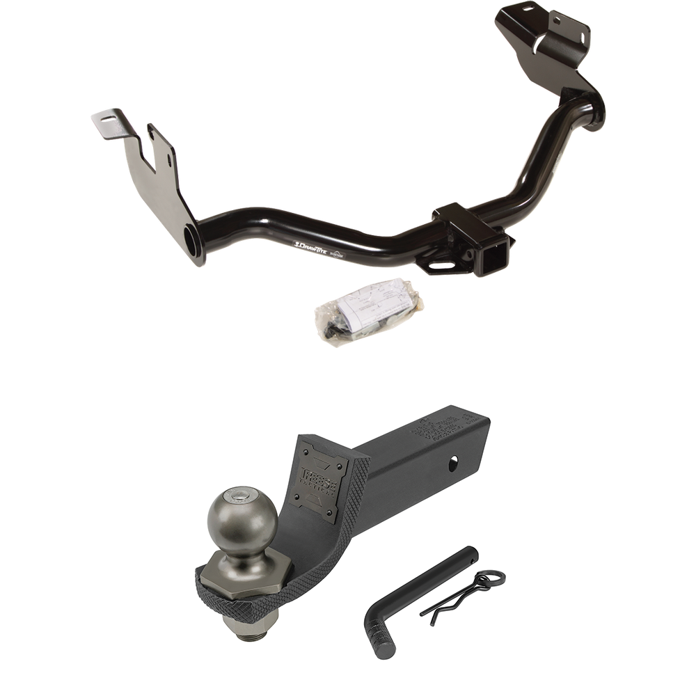 Fits 2008-2011 Mercury Mariner Trailer Hitch Tow PKG + Interlock Tactical Starter Kit w/ 2" Drop & 2" Ball (For w/Factory Tow Package Models) By Draw-Tite