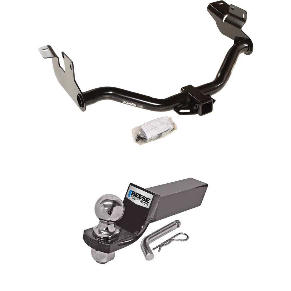 Fits 2005-2012 Ford Escape Trailer Hitch Tow PKG w/ Starter Kit Ball Mount w/ 2" Drop & 2" Ball By Draw-Tite