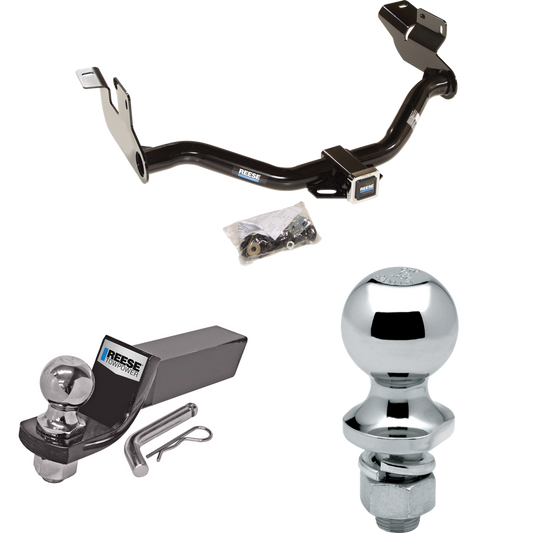 Fits 2008-2011 Mazda Tribute Trailer Hitch Tow PKG w/ Starter Kit Ball Mount w/ 2" Drop & 2" Ball + 1-7/8" Ball (For w/Factory Tow Package Models) By Reese Towpower