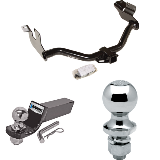 Fits 2008-2012 Ford Escape Trailer Hitch Tow PKG w/ Starter Kit Ball Mount w/ 2" Drop & 2" Ball + 1-7/8" Ball (For w/Factory Tow Package Models) By Draw-Tite