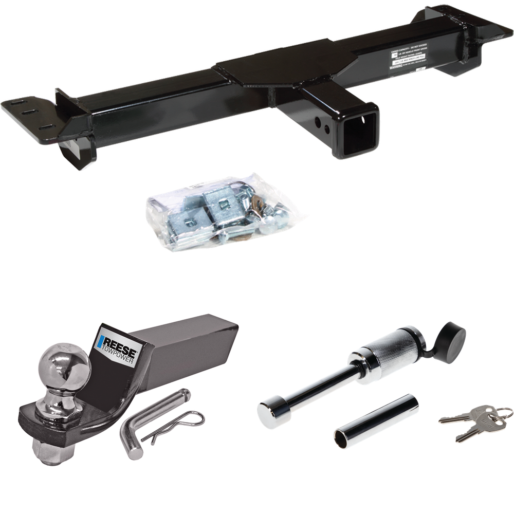 Fits 1988-2000 GMC C2500 Front Mount Hitch + Ball Mount w/ 2" Drop & 2" Ball + Hitch Lock (For 2 Dr. Regular & Extended Cabs Models) By Draw-Tite