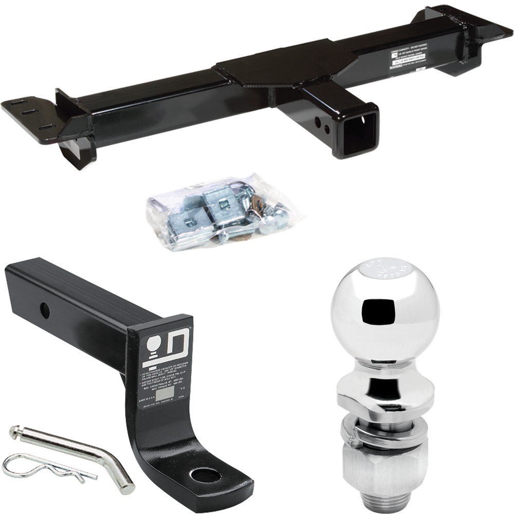 Fits 1992-2000 GMC K2500 Front Mount Hitch + Ball Mount w/ 4" Drop & 2" Ball (For 4 Dr. Crew Cab Models) By Draw-Tite