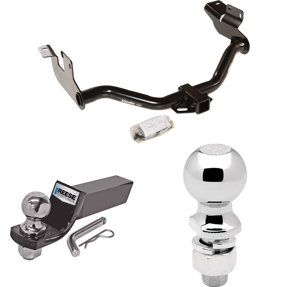 Fits 2008-2011 Mazda Tribute Trailer Hitch Tow PKG w/ Starter Kit Ball Mount w/ 2" Drop & 2" Ball + 2-5/16" Ball By Draw-Tite