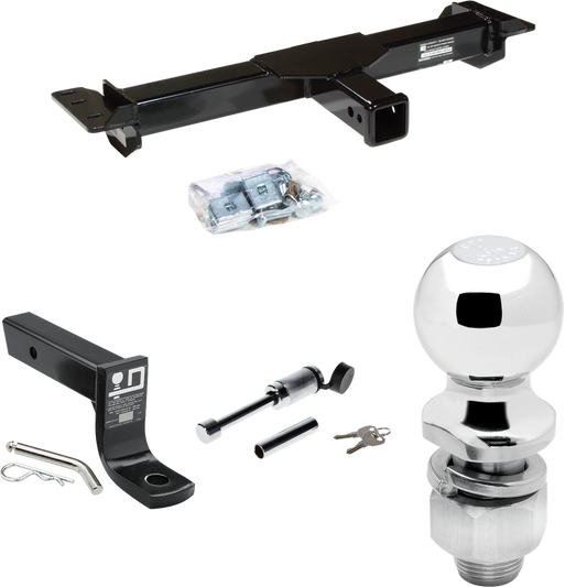 Fits 1988-1999 Chevrolet C1500 Front Mount Hitch + Ball Mount w/ 4" Drop & 2" Ball + Hitch Lock (For 2 Dr. Regular & Extended Cabs Models) By Draw-Tite