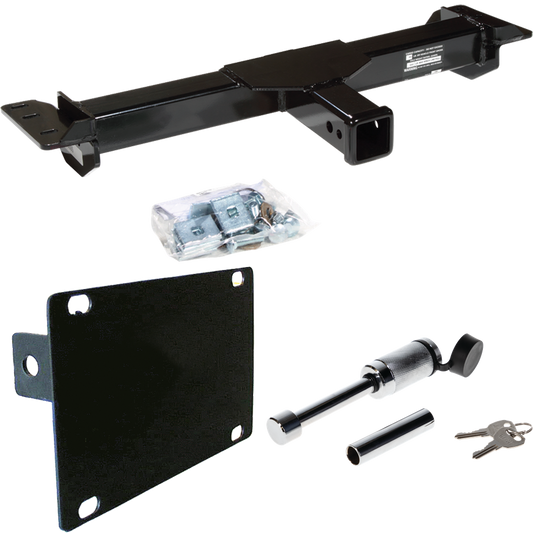 Fits 1992-1999 Chevrolet Suburban C2500 Front Mount Trailer Hitch Tow PKG w/ License Plate Holder + Hitch Lock By Draw-Tite