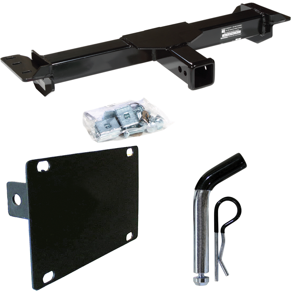 Fits 1992-1999 GMC Suburban C2500 Front Mount Trailer Hitch Tow PKG w/ License Plate Holder + Pin/Clip By Draw-Tite