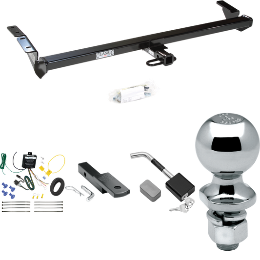 Se adapta al paquete de enganche de remolque Toyota Avalon 2000-2004 con arnés de cableado de 4 planos + barra de tracción + bola de 2" + bloqueo de enganche de Draw-Tite