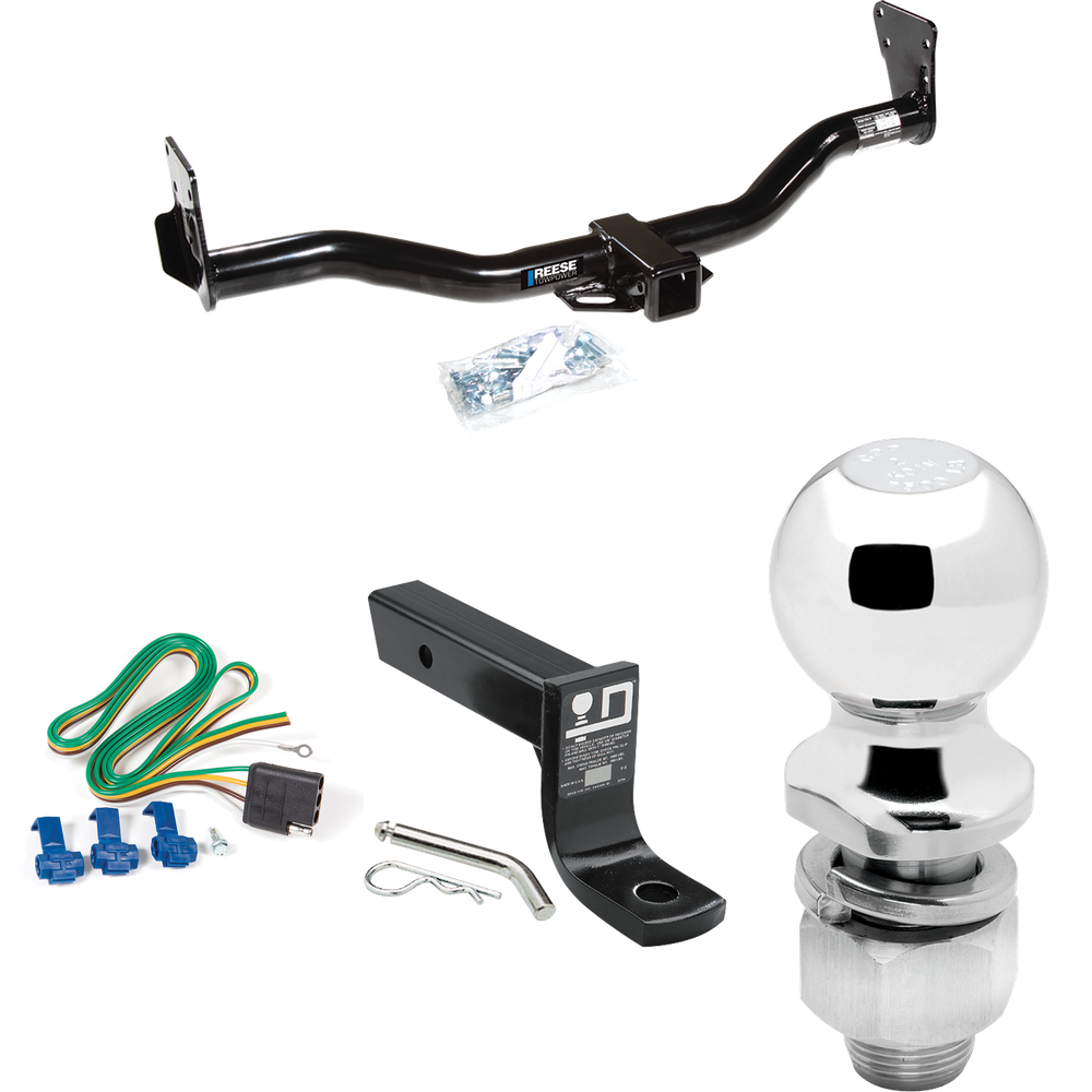 Fits 1999-2001 Chevrolet Blazer Trailblazer Trailer Hitch Tow PKG w/ 4-Flat Wiring + Ball Mount w/ 4" Drop + 2" Ball By Reese Towpower