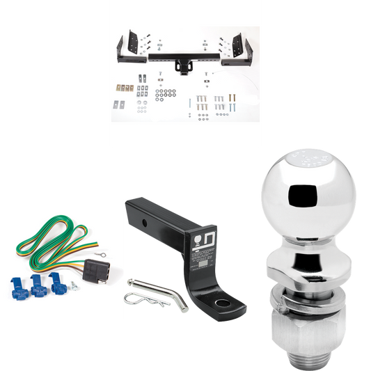 Se adapta al paquete de enganche de remolque Chevrolet Tahoe 1995-2000 con cableado plano de 4 + soporte de bola con caída de 4" + bola de 2" de Reese Towpower