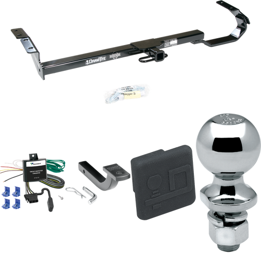 Fits 1997-2001 Toyota Camry Trailer Hitch Tow PKG w/ 4-Flat Wiring Harness + Draw-Bar + 2" Ball + Hitch Cover (For Sedan Models) By Draw-Tite