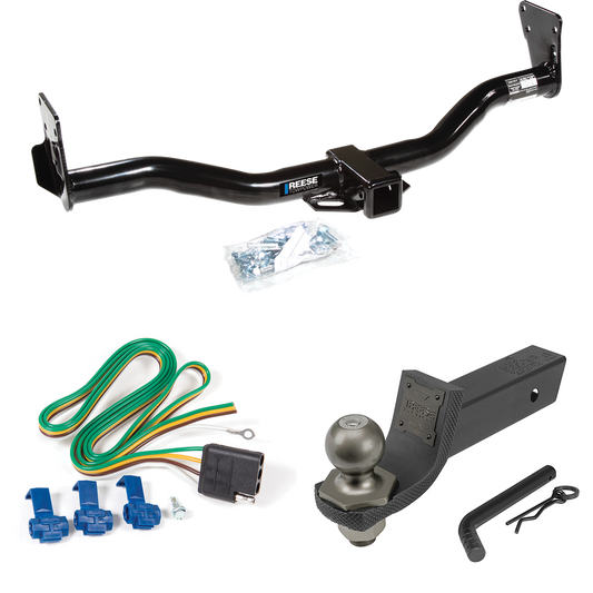 Fits 1995-2005 Chevrolet Blazer Trailer Hitch Tow PKG w/ 4-Flat Wiring + Interlock Tactical Starter Kit w/ 2" Drop & 2" Ball By Reese Towpower