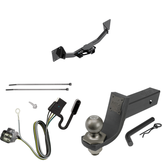 Fits 2017-2023 GMC Acadia Trailer Hitch Tow PKG w/ 4-Flat Wiring + Interlock Tactical Starter Kit w/ 3-1/4" Drop & 2" Ball By Reese Towpower