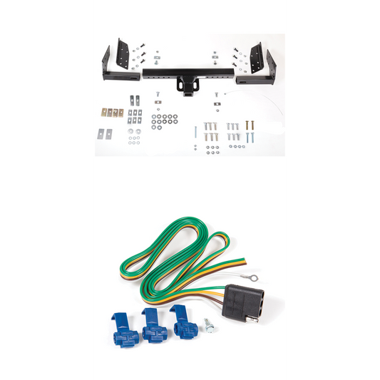 Fits 1987-1994 Dodge Dakota Trailer Hitch Tow PKG w/ 4-Flat Wiring Harness By Reese Towpower