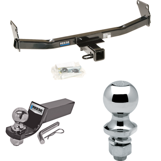 Fits 2007-2010 Jeep Compass Trailer Hitch Tow PKG w/ Starter Kit Ball Mount w/ 2" Drop & 2" Ball + 1-7/8" Ball By Reese Towpower