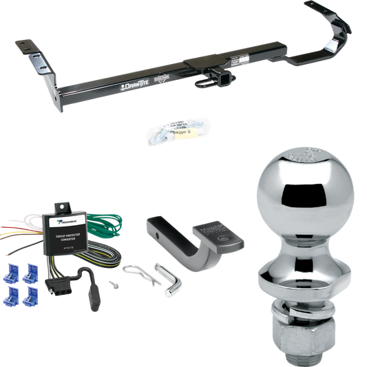 Fits 1999-2003 Toyota Solara Trailer Hitch Tow PKG w/ 4-Flat Wiring Harness + Draw-Bar + 1-7/8" Ball By Draw-Tite