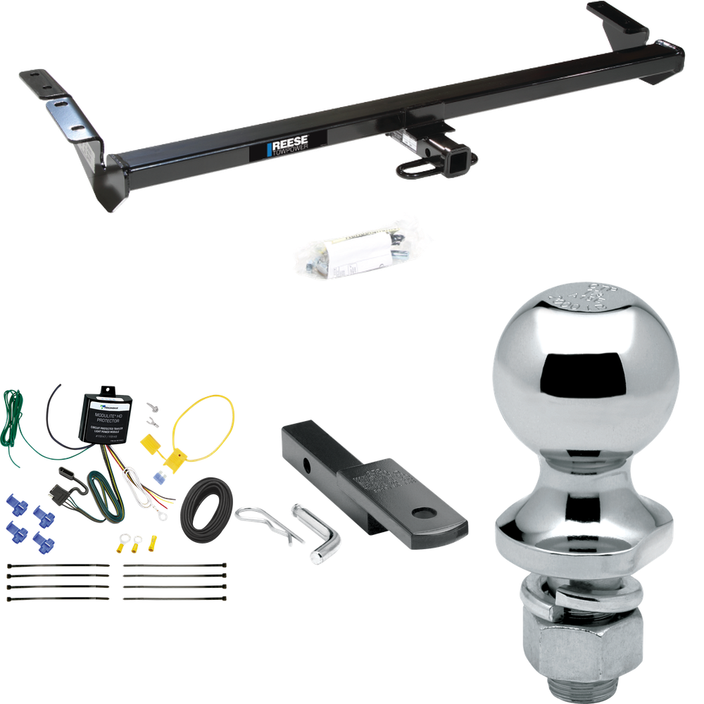 Fits 2000-2004 Toyota Avalon Trailer Hitch Tow PKG w/ 4-Flat Wiring Harness + Draw-Bar + 1-7/8" Ball By Reese Towpower