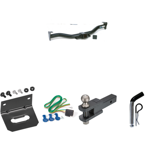 Fits 1996-2014 GMC Savana 2500 Trailer Hitch Tow PKG w/ 4-Flat Wiring Harness + Clevis Hitch Ball Mount w/ 2" Ball + Pin/Clip + Wiring Bracket By Reese Towpower