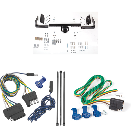 Fits 1982-1996 Ford Bronco Trailer Hitch Tow PKG w/ 5-Flat Wiring Harness By Reese Towpower