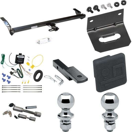 Fits 2000-2004 Toyota Avalon Trailer Hitch Tow PKG w/ 4-Flat Wiring Harness + Draw-Bar + 1-7/8" + 2" Ball + Wiring Bracket + Hitch Cover + Dual Hitch & Coupler Locks By Draw-Tite