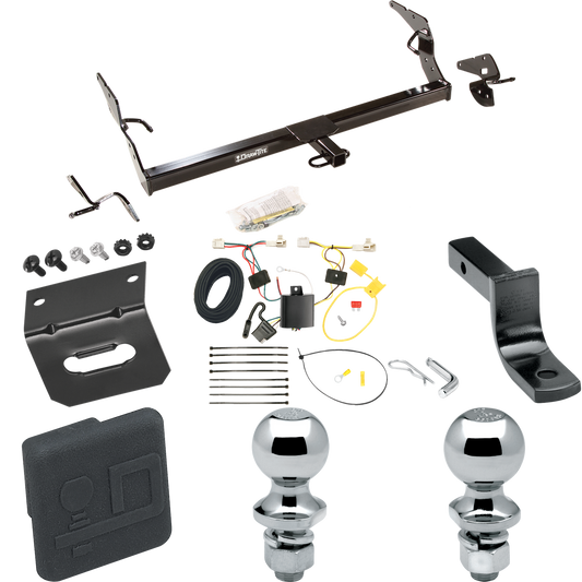 Se adapta al paquete de enganche de remolque Toyota Avalon 2011-2012 con arnés de cableado plano de 4 + barra de tracción + bola de 1-7/8" + bola de 2" + soporte de cableado + cubierta de enganche de Draw-Tite