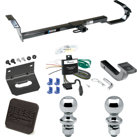 Fits 1999-2003 Toyota Solara Trailer Hitch Tow PKG w/ 4-Flat Wiring Harness + Draw-Bar + 1-7/8" + 2" Ball + Wiring Bracket + Hitch Cover By Reese Towpower