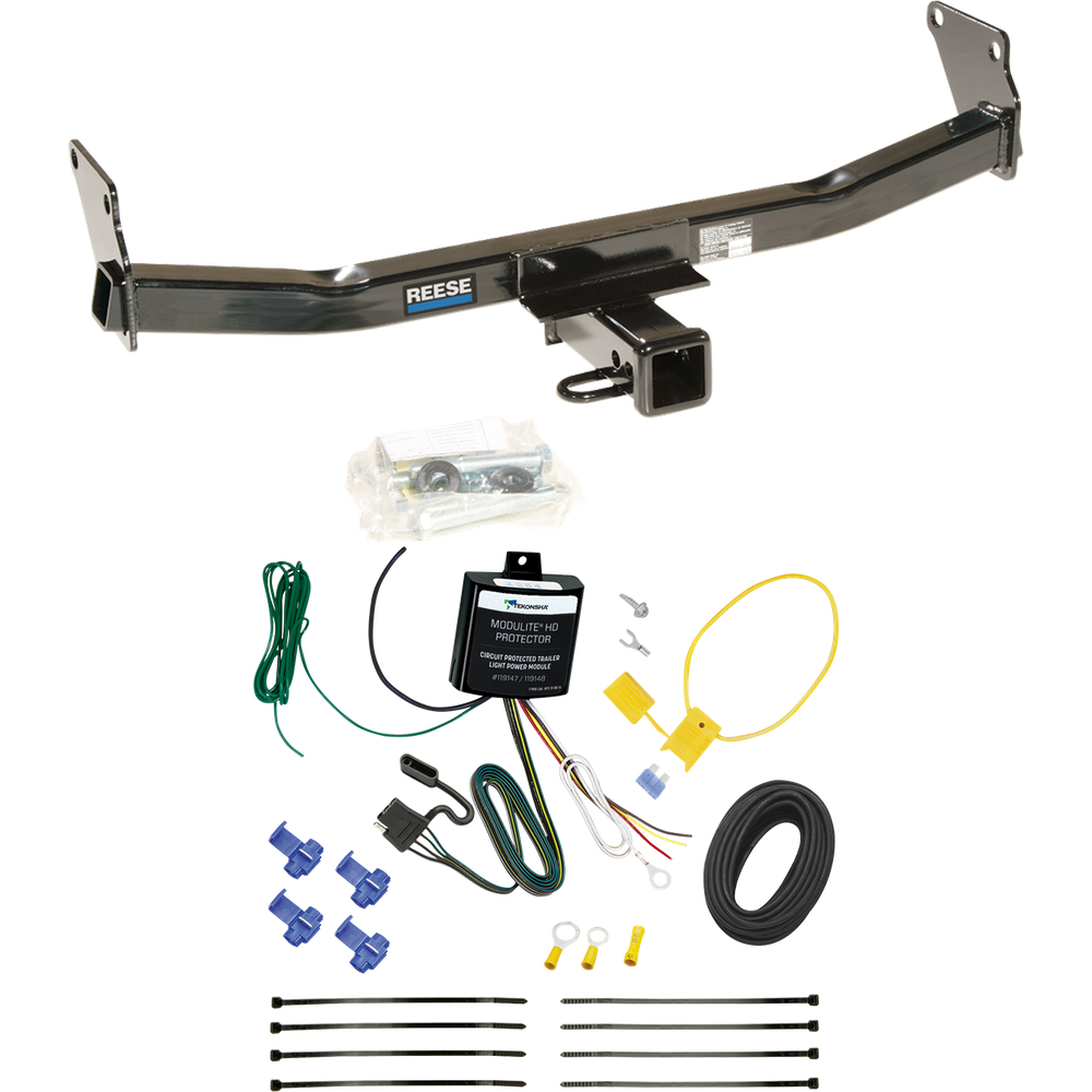 Fits 2007-2010 Jeep Compass Trailer Hitch Tow PKG w/ 4-Flat Wiring Harness By Reese Towpower