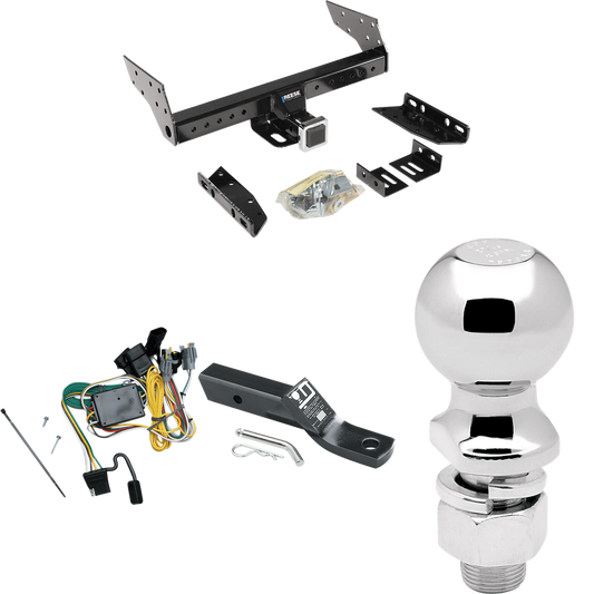 Se adapta al paquete de enganche de remolque Mazda Tribute 2001-2003 con cableado plano de 4 + soporte de bola con caída de 2" + bola de 2-5/16" de Reese Towpower