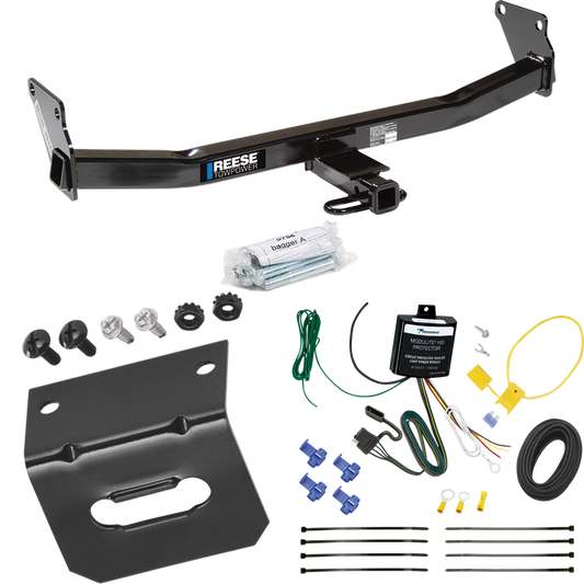 Se adapta al paquete de enganche de remolque Jeep Compass 2007-2010 con arnés de cableado plano de 4 + soporte de Reese Towpower