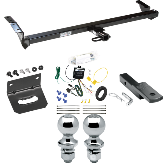 Fits 2000-2004 Toyota Avalon Trailer Hitch Tow PKG w/ 4-Flat Wiring Harness + Draw-Bar + 1-7/8" + 2" Ball + Wiring Bracket By Draw-Tite