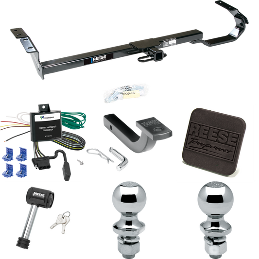 Fits 1995-1999 Toyota Avalon Trailer Hitch Tow PKG w/ 4-Flat Wiring Harness + Draw-Bar + 1-7/8" + 2" Ball + Hitch Cover + Hitch Lock By Reese Towpower