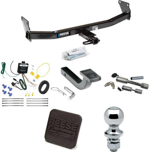 Se adapta al paquete de enganche de remolque Jeep Compass 2007-2010 con arnés de cableado de 4 planos + barra de tracción + bola de 1-7/8" + cubierta de enganche + enganche doble y cerraduras de acoplador (para modelos Rallye Edition) de Reese Towpower